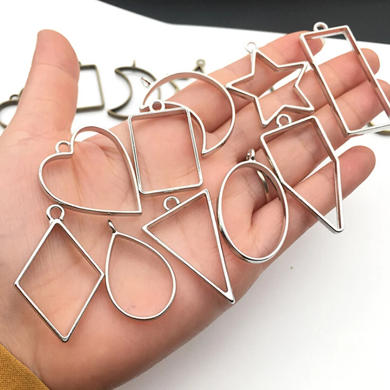 Новинка 10 шт. разноцветная Геометрическая прессованная подвеска в виде цветка