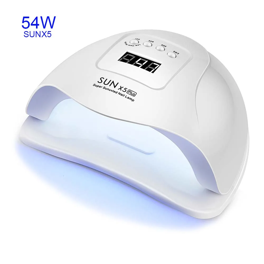 54W SUNX5 Сушилка для ногтей SUNX 5 Max/80/54/36 Вт Dual светодиодная УФ-лампа для ногтей от солнца светильник 45/36 светодиодный s для отверждения УФ-гель для ногтей с Сенсор ЖК-дисплей Дисплей - Цвет: 54W SUNX5