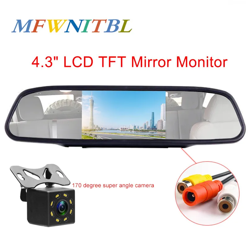 LTBFM Авто 4 3 ''HD зеркало заднего вида монитор видео авто парковочная помощь LED