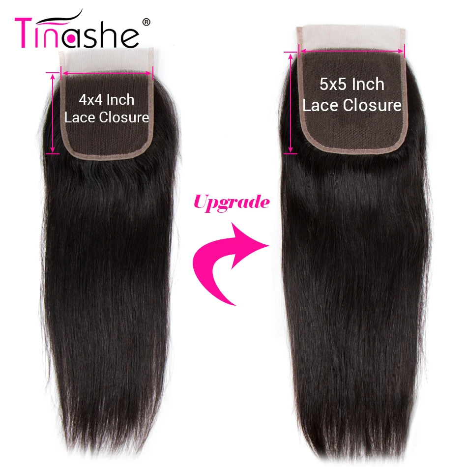 Волосы Tinashe 5x5 на шнурке свободные/Средние/три части бразильские Remy прямые волосы
