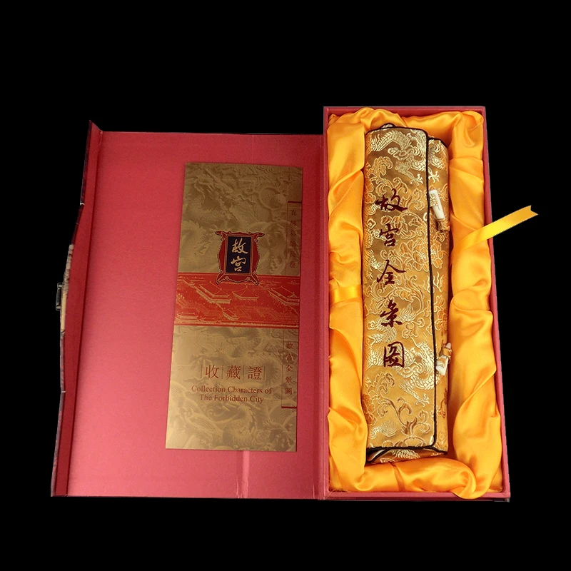 Tangfoo шелковая прокрутка картина императорский дворец китайская парча Настенная