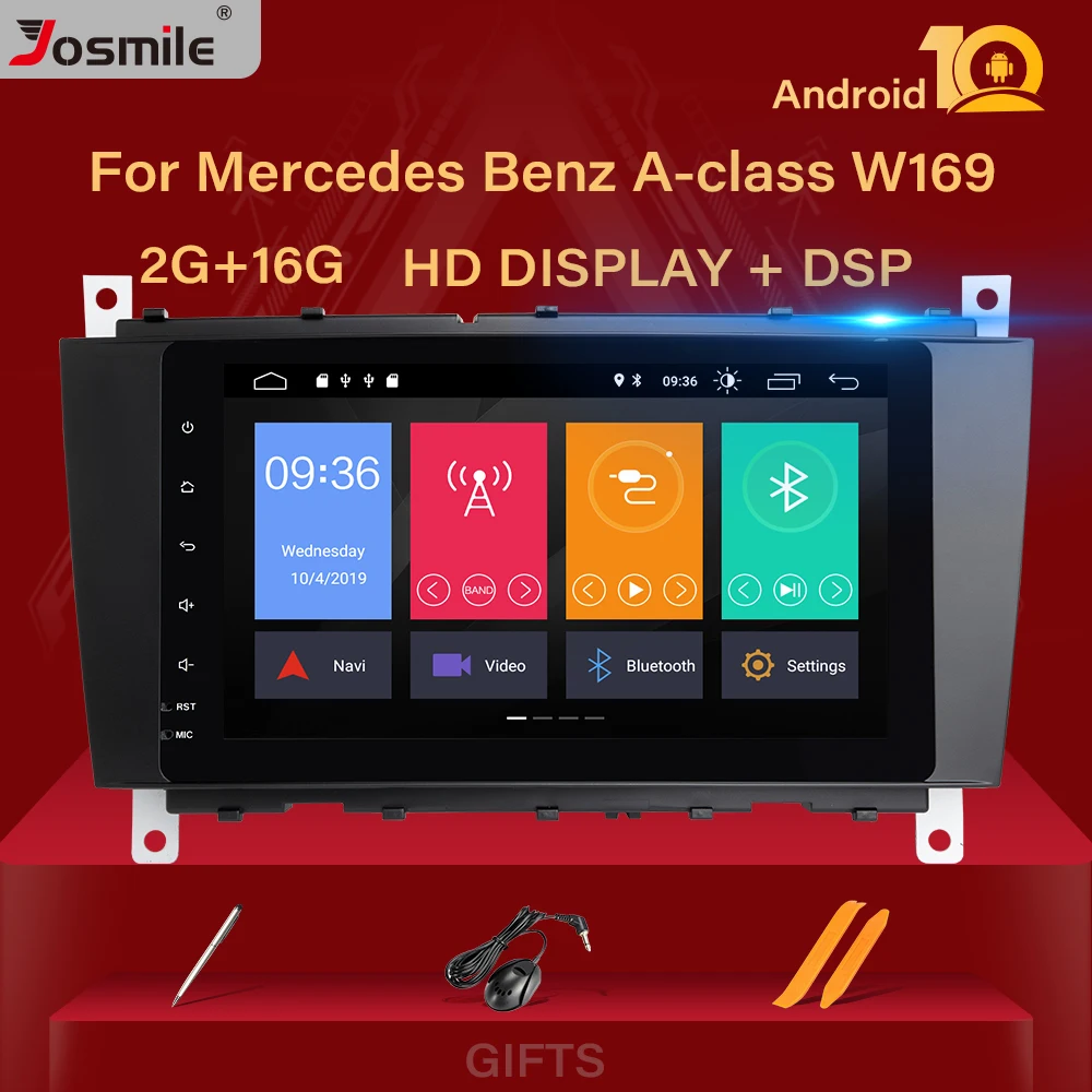 2 Din Android 10 автомобильный радиоплеер для Mercedes/Benz W203 W209 W219 A Class A160 C C200 CLK200