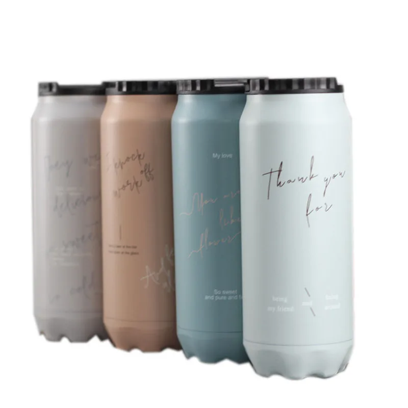 Stainless Steel Vacuum Flask Fashion Portable Thermos Outdoor Sports Creative Water Cup Travel Mug Water Bottle