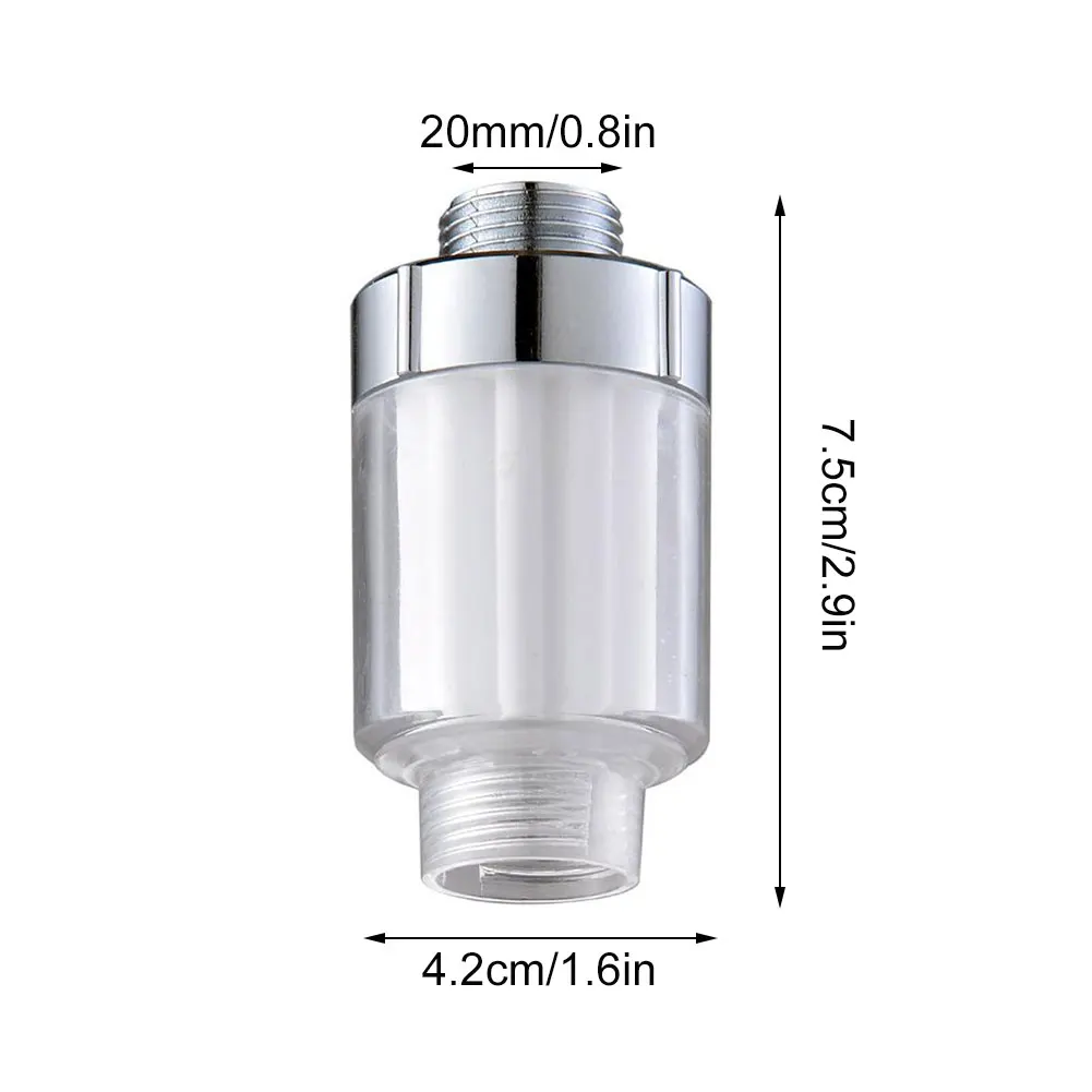 

Shower Faucet Filter Hard Water Softener For Universal Shower Head System Transparent Kitchen Home Faucets Bathroom Accessories