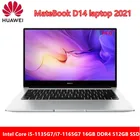 Ноутбук Huawei MateBook D 14 2021 дюймов, Intel i5-1135G7 16 Гб RAM 512 ГБ SSD WiFi 6 IPS полноэкранный ноутбук, компьютер, ультрабук