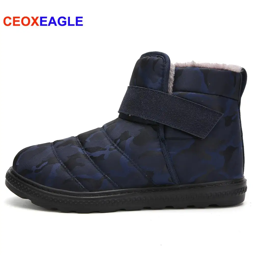 Мужские ботинки на платформе зимние для мужчин толстая плюшевая