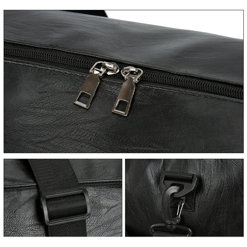 Women's PU Sports Yoga Fitness Bag Large Capacity Travel Training Bag Independent Shoes Warehouse2021