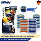 Gillette Fusion 5 Proglide оригинальная Мужская Ручная бритва для бритья 5-слойная сменная Мужская бритва с t-образными лезвиями кассеты