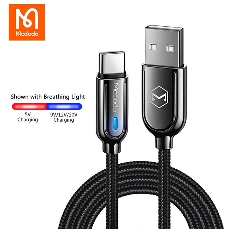 

Mcdodo 3A USB Type C Fast Charge Cord PD Auto Disconnect Cable For Huawei Samsung Xiaomi Macbook Android Phone Charger Data Line