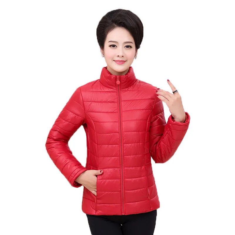 

Fashion Ladies Autumn Winter Parkas Coat Women short Down Cotton Jacket Middle-aged mother Casual Plus Size cotton Jacket R451