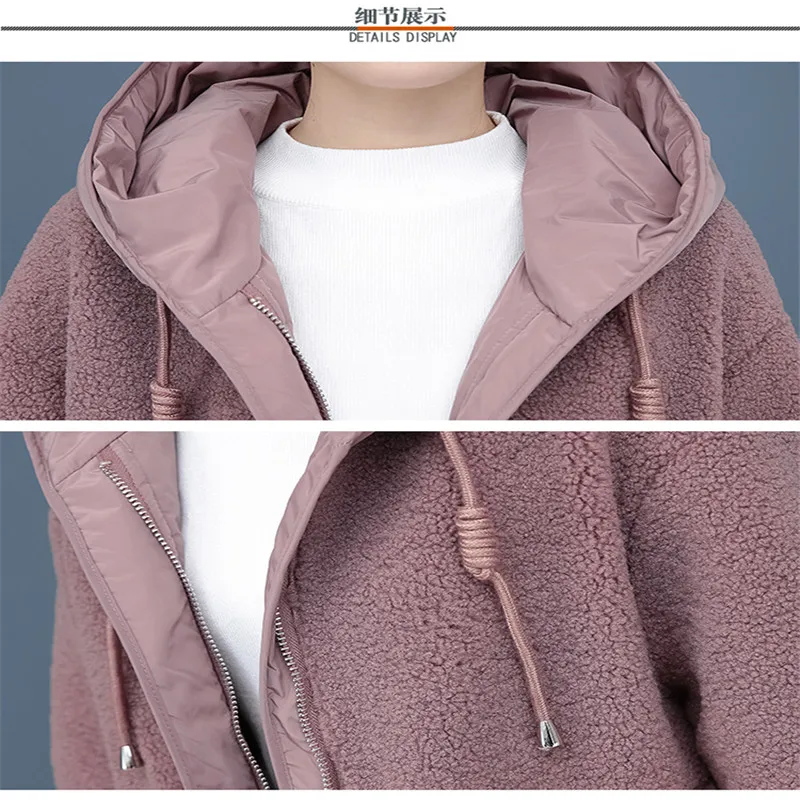 Женская Стеганая куртка с капюшоном повседневное зимнее пальто большого размера