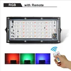 50 Вт RGB Светодиодный точечный светильник AC 220V 240V IP66 Водонепроницаемый напольный светильник белыйтеплый белый отражатель светодиодный прожектор светильник