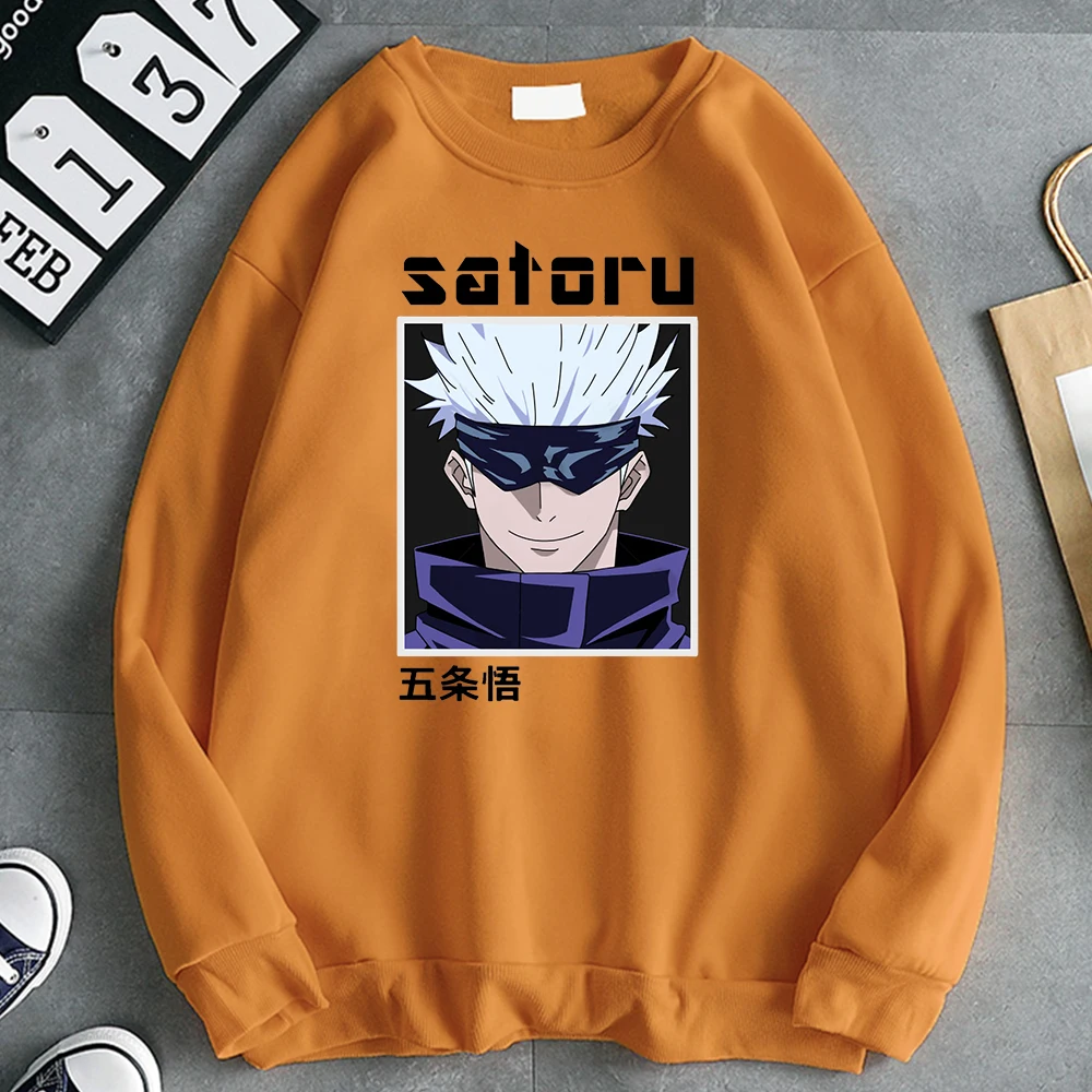

Jujutsu Kaisen Gojo Satoru Anime Print Hooded Men Warm Winter Sweatshirts Fashion Harajuku Hoodies Casual Streetwear Unisex New