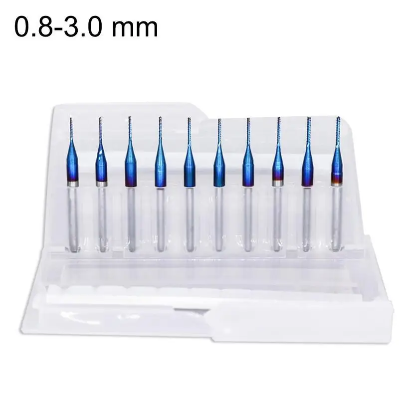 Набор концевых фрез для гравировки нано-синее покрытие Фрезы с ЧПУ режущий