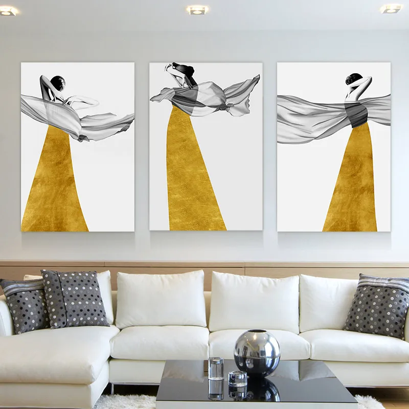 

Modern Brief Strokes Figure Painting Canvas Add Frame Unframed Painting Beautiful Woman Framed Poster Frameless Printing