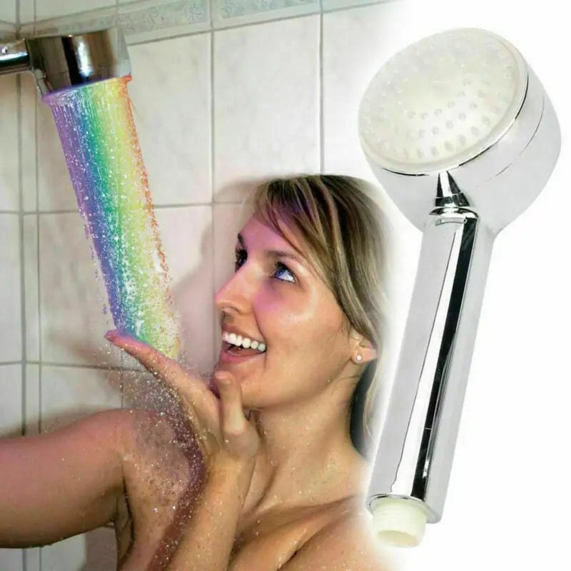 

Handheld 7Color Change LED Romantic Light Water Bath Home Bathroom Shower Head