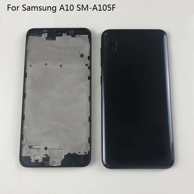 Для Samsung Galaxy A10 2019 A105 A105F SM-A105F/DS Корпус Передняя рамка ЖК-дисплея + задняя крышка