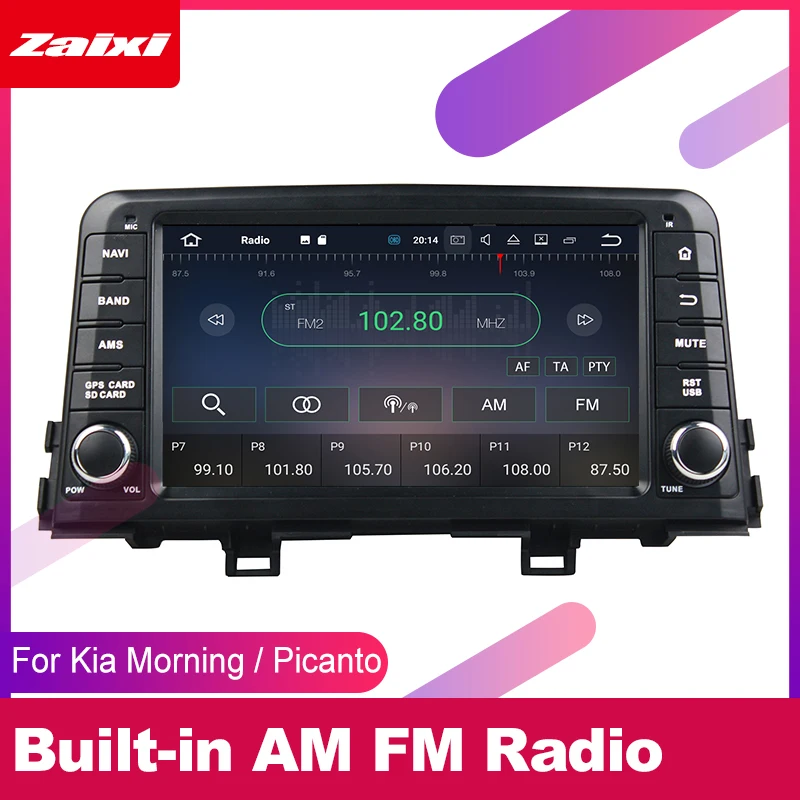 Автомобильный мультимедийный плеер ZaiXi Android 2 din Автомагнитола для Kia Morning Picanto 2017 ~