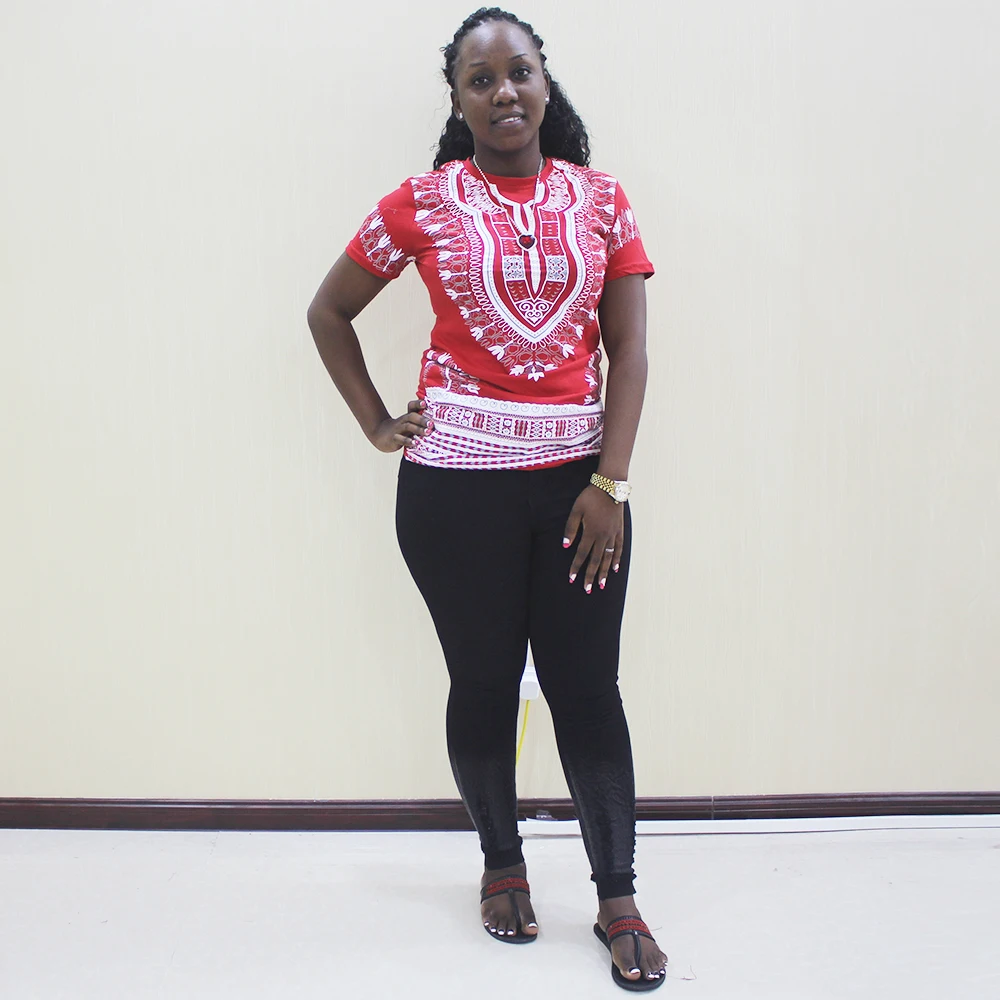 

Футболка унисекс из 100% хлопка с Африканским принтом дасихики