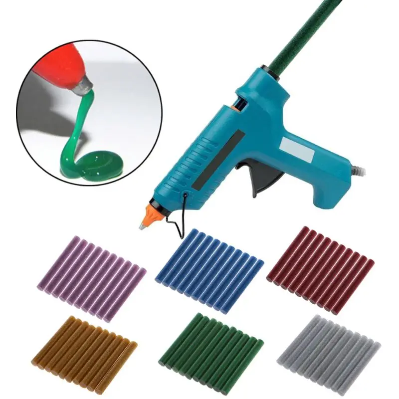 

10PCS 11mm X 100mm Hot Melt Glue Sticks for DIY Craft Phone Case Alloy Toy Art Model Album Repair Adhesive Stick for Electric