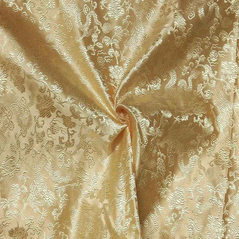 Жаккардовое платье с драконом цвета шампанского шириной 72 см | Дом и сад