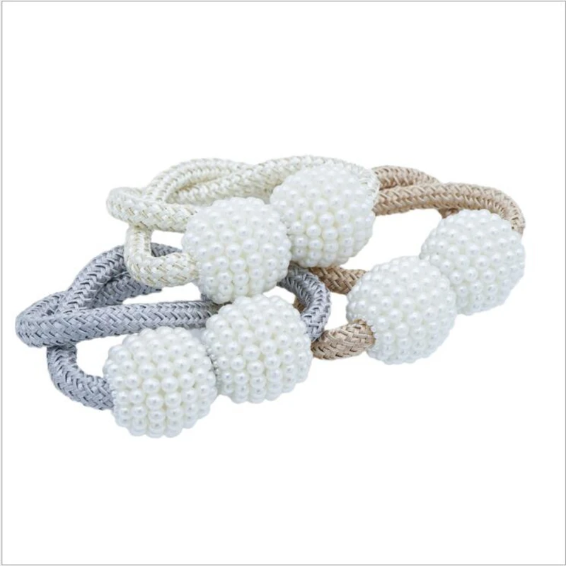 Жемчужный Магнитный занавес Завязывающийся на окна ремень с пряжкой магнитный