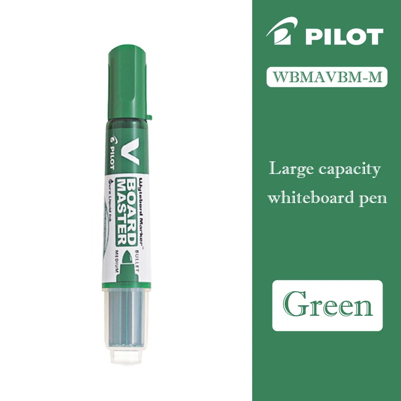 Green Pilot WBMAVBM V доска мастер Средний пуля круглый носок белая доска маркер черный/синий/красный/оранжевый/зеленый/фиолетовый заправка чернил P-WMRF8 - Цвет: Green
