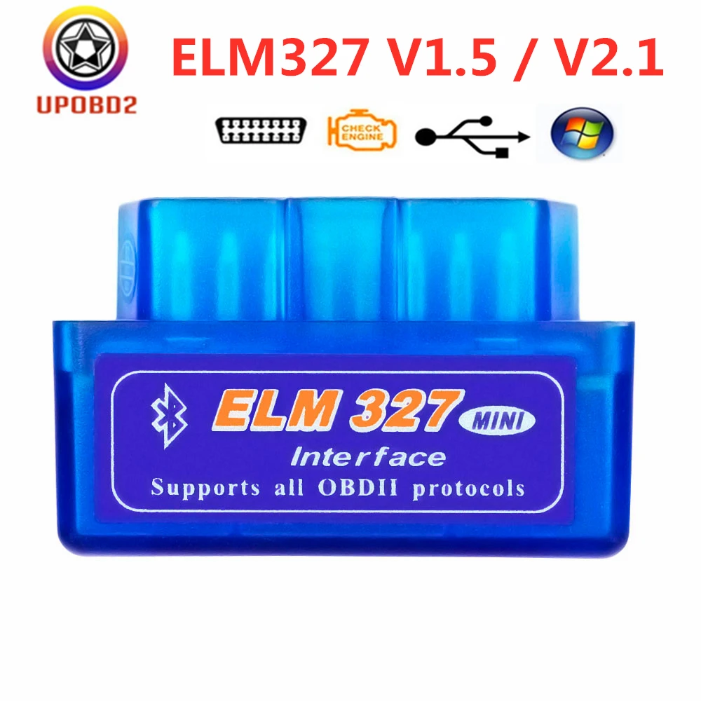 Автомобильный диагностический инструмент ELM327 V2.1 V1.5 Bluetooth OBD2 интерфейс elm 327 1 5 OBD 2