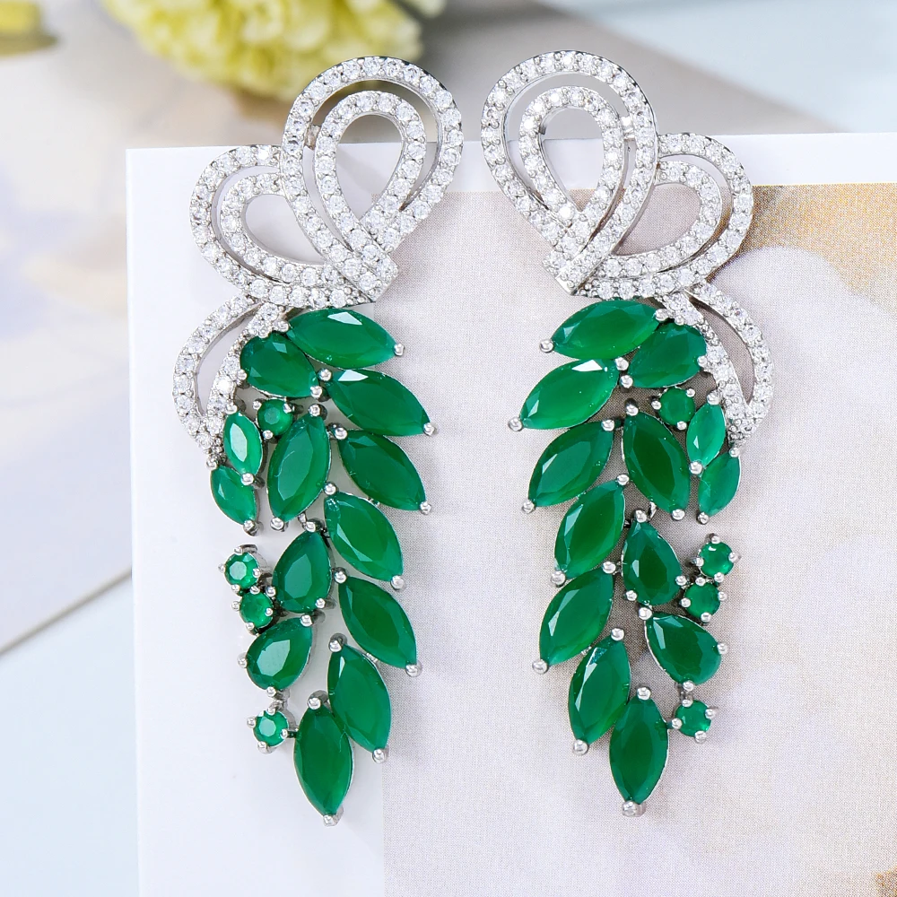 

missvikki Luxury Sparkly Earrings New exclusive design For Women Bridal Wedding Jewelry Engagement Party Indian earrings