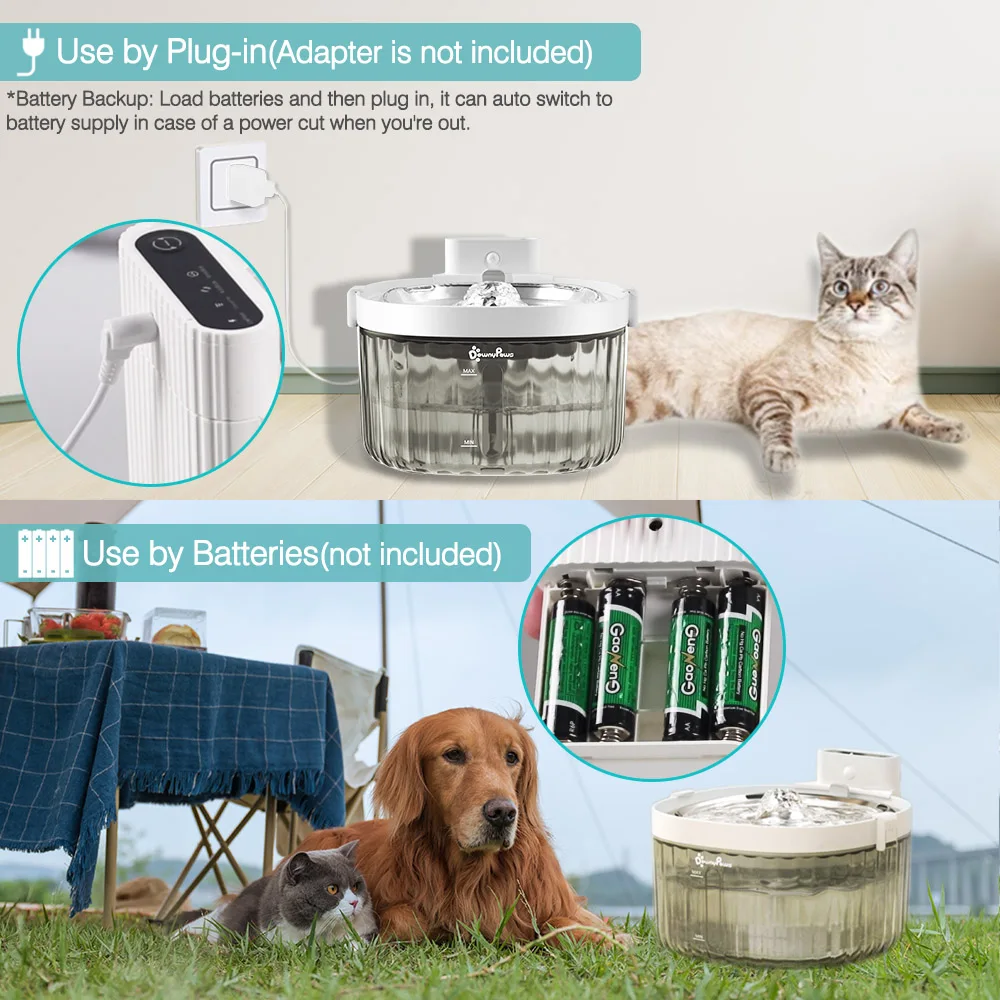 Поилка-фонтан для кошек с датчиком движения из нержавеющей стали | Дом и сад