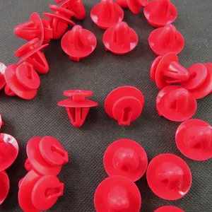 50/100/500pcs Scuff Plate Retainer Red Nylon Clip A19647 For Toyota Sienna 90467-11111