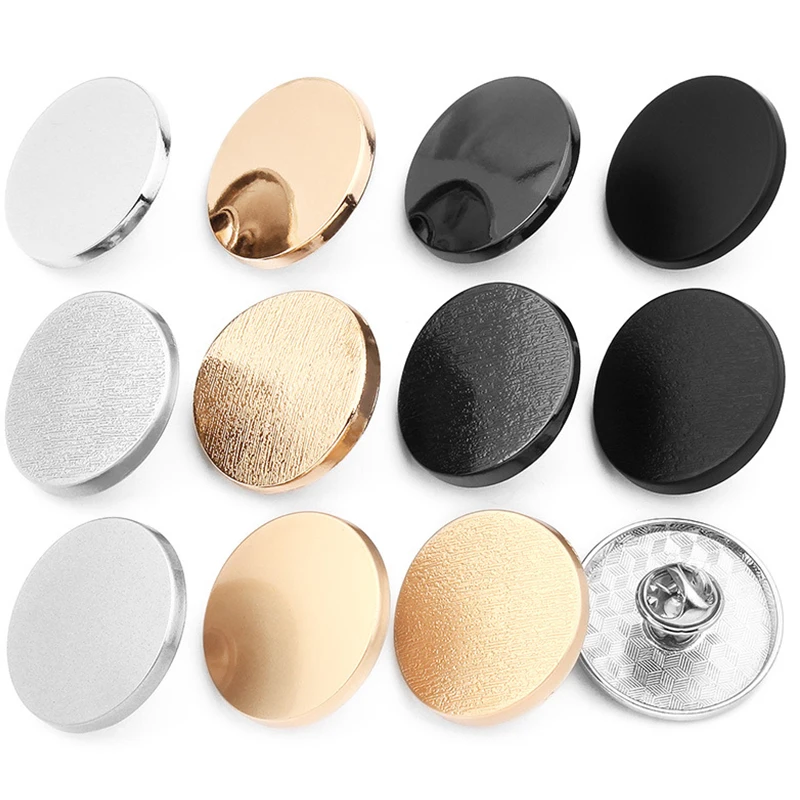 1 шт. Металлические пуговицы для пальто и женской одежды рубашек DIY золото черный 15/18/21/23/25/28 мм.