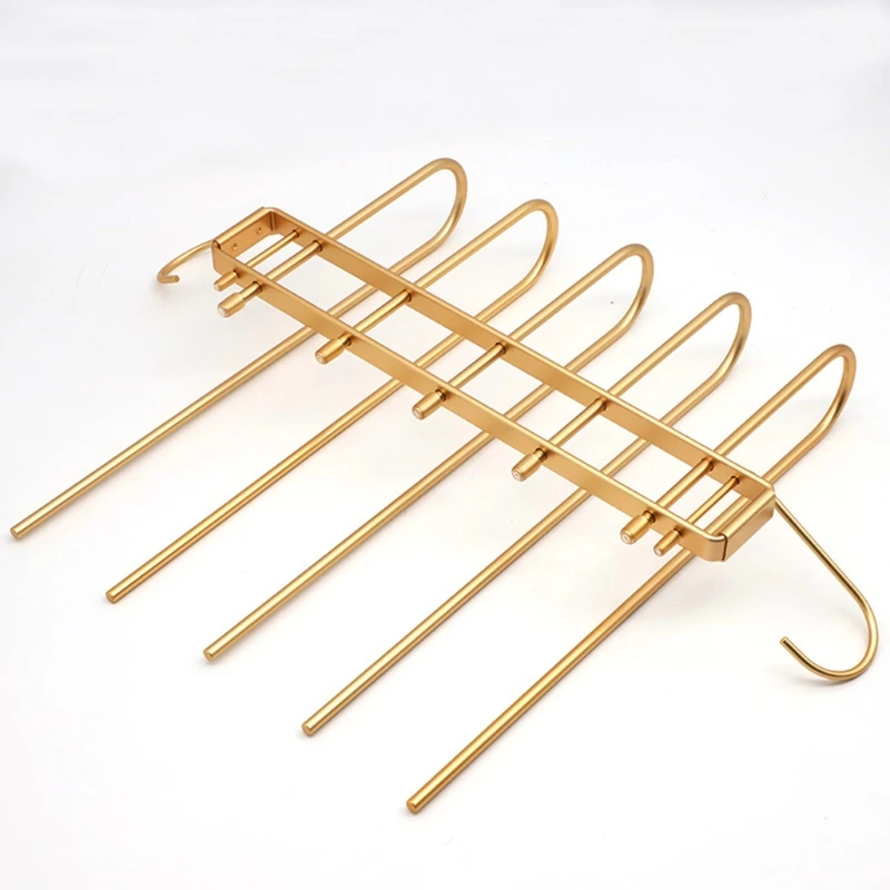 

5 Layered Pants Rack Trousers Hangers for Pants Jeans Trousers Skirts Scarf Ties HX5B