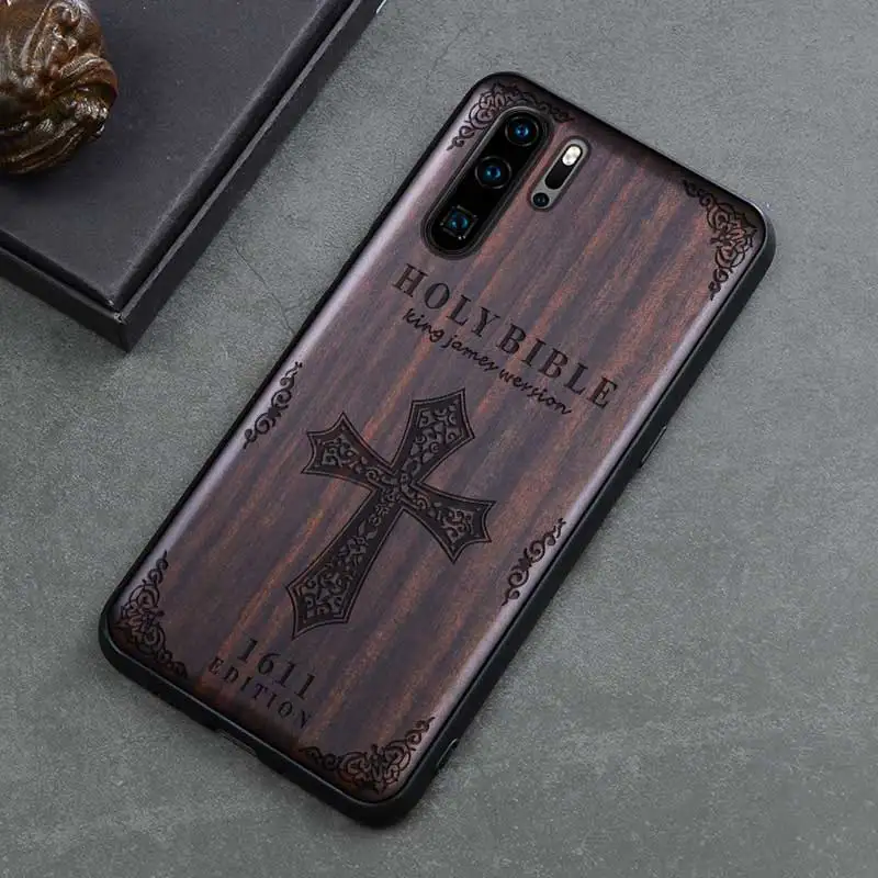 6 Для huawei P30 чехол Роскошный черное дерево чехол для huawei p30 Pro 3D резной деревянный силиконовый чехол для huawei P30 Pro - Цвет: 6