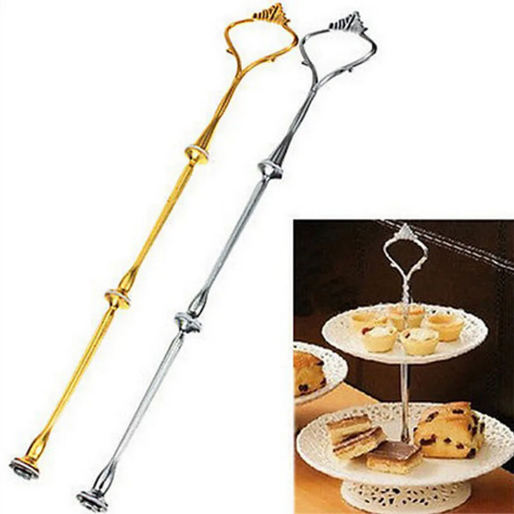 Party Decor 1 Sets 2 or 3 Tier Cake Tools Plate Stand Handle Crown Fitting Metal Wedding 6 colors | Дом и сад