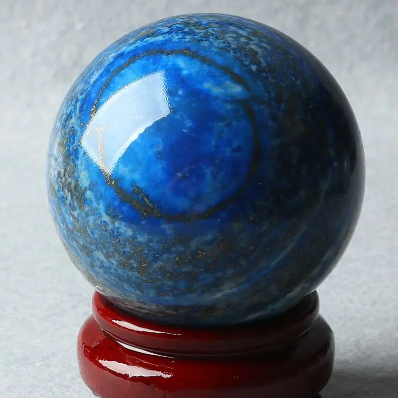 

1pcs Natural Lapis Lazuli Crystal Ball Rock Mineral Home Decoration Accessories Stone Craft Decoration Smooth Sphere