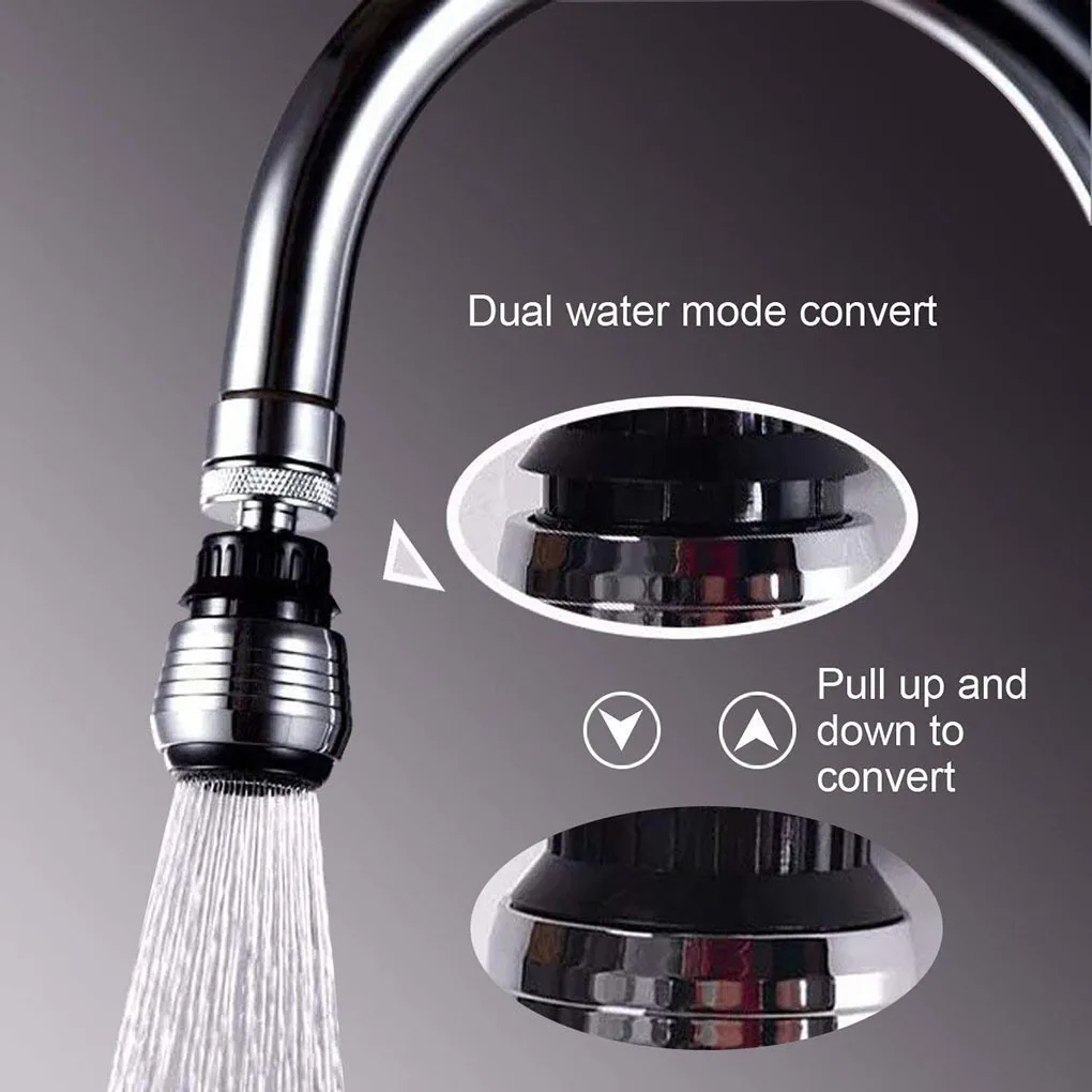 

Kitchen Faucet Aerator 2 Modes 360 Degree adjustable Water Filter Diffuser Water Saving Nozzle Faucet Connector Shower