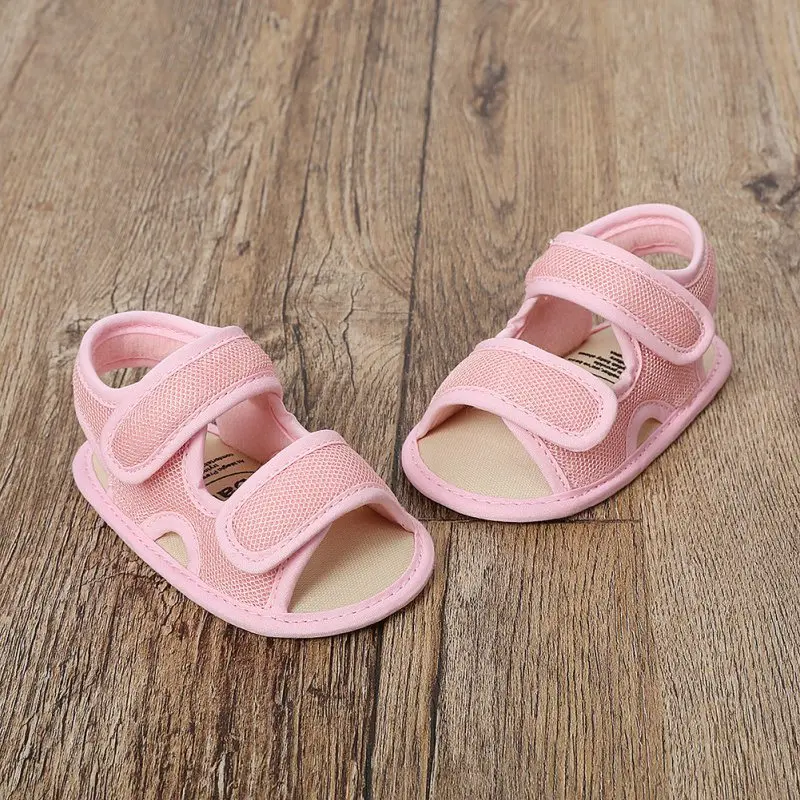 

NewBaby Boys Girls Soild Summer Breathable Anti-Slip Shoes Sandals Toddler Soft Soled Shoes 0-18 Months Hollow Shoes