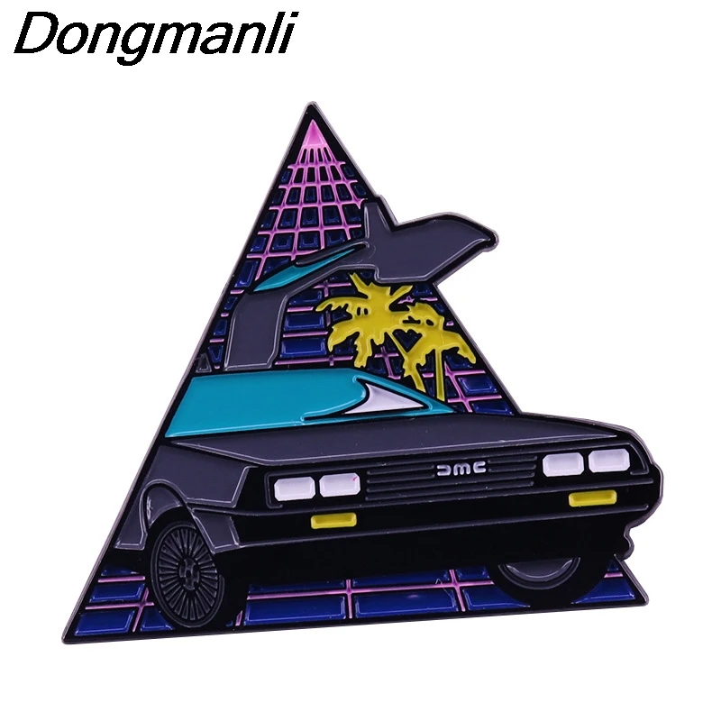 

BG368 Dongmanli Back To The Future Hard Enamel Pins Brooch Pin Women Backpack Bags Anime Badges Movie Lapel Jewelry Gifts