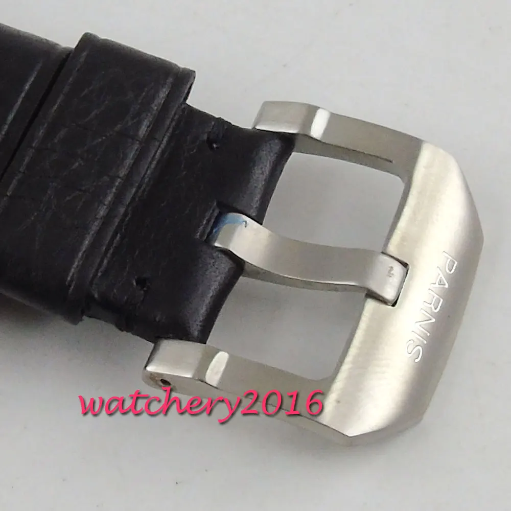 Роскошные мужские наручные часы PARNIS Commander Luminous с сапфировым стеклом 21 Jewels Miyota