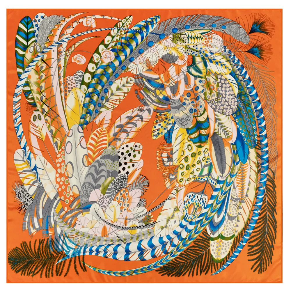 POBING шелковый шарф для женщин большой шелковые платки новые модные печати