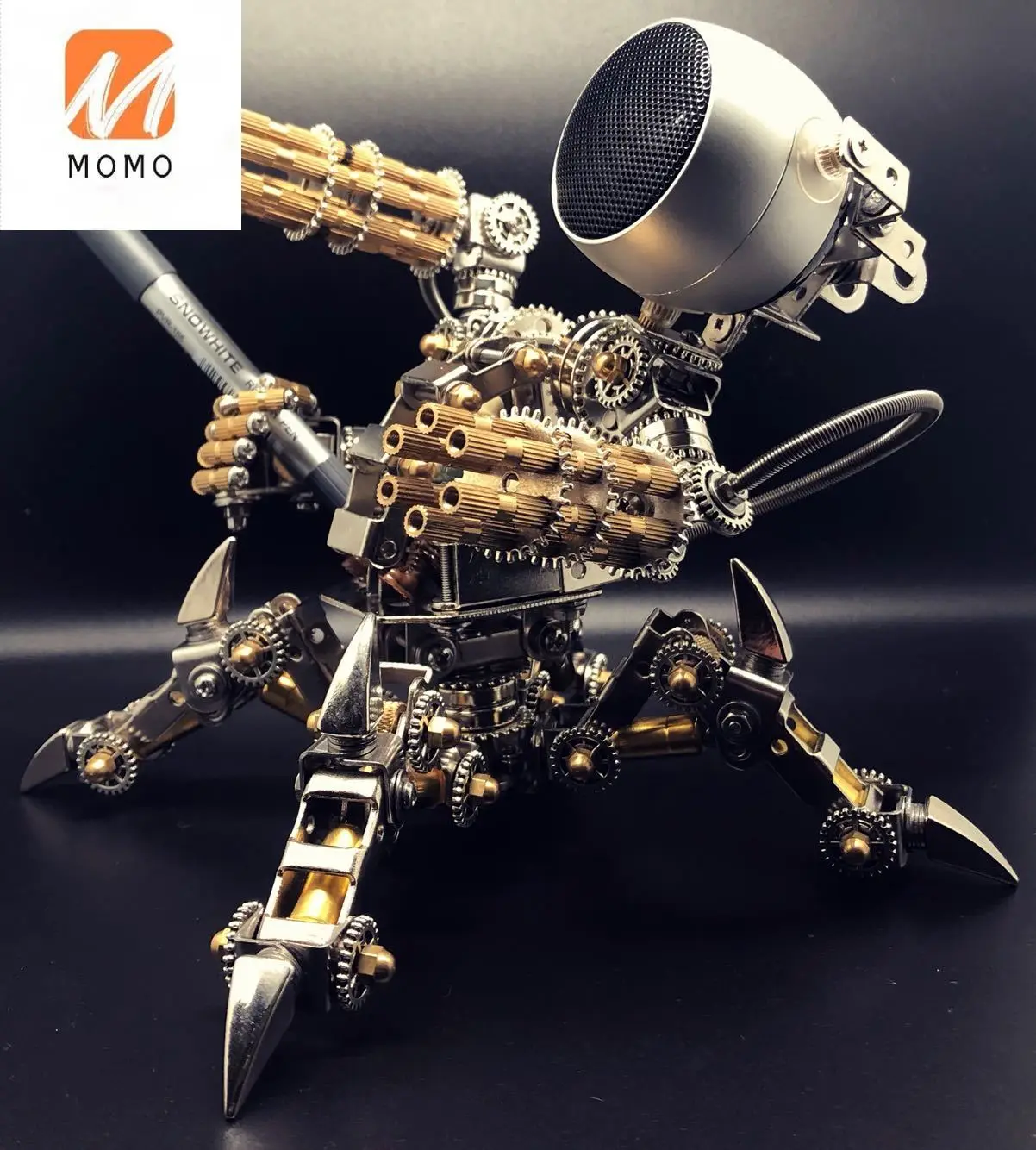 

Robot Interstellar Magnetic Assembly Metal Mech Bluetooth Audio Creative Send Men Gift Decoration