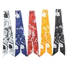 Новый шарф с принтом камелии светильник легкий роскошный женский шарф и шаль, Пляжная тонкая узкая лента для волос, банданы для женщин JK27