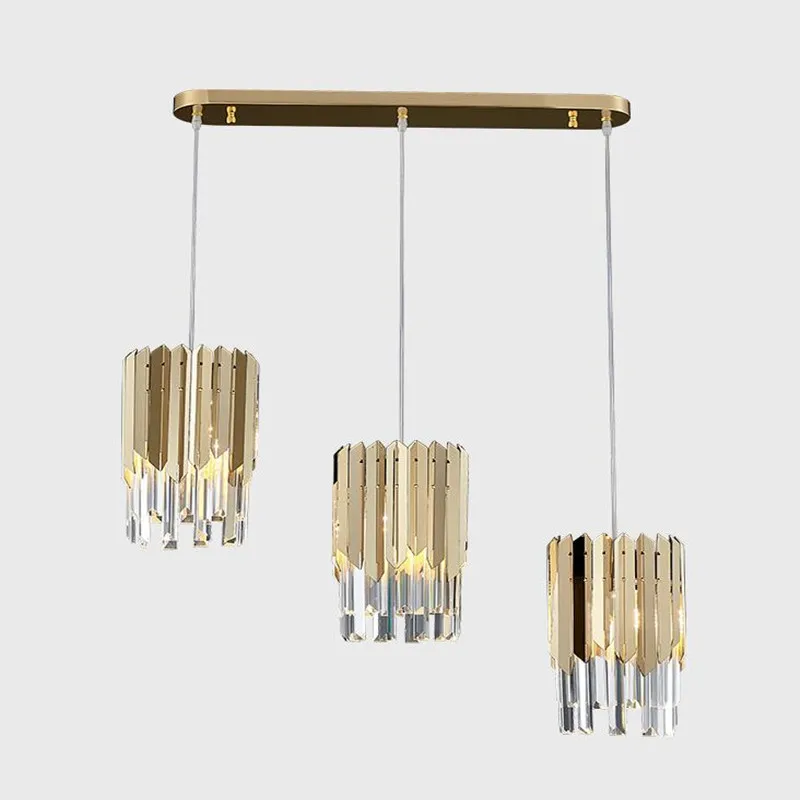 

Nordic Luxury Crystal Chandelier 20cm Round Gold Chrome Chandelier for Dining room Kitchen Living room Decoration