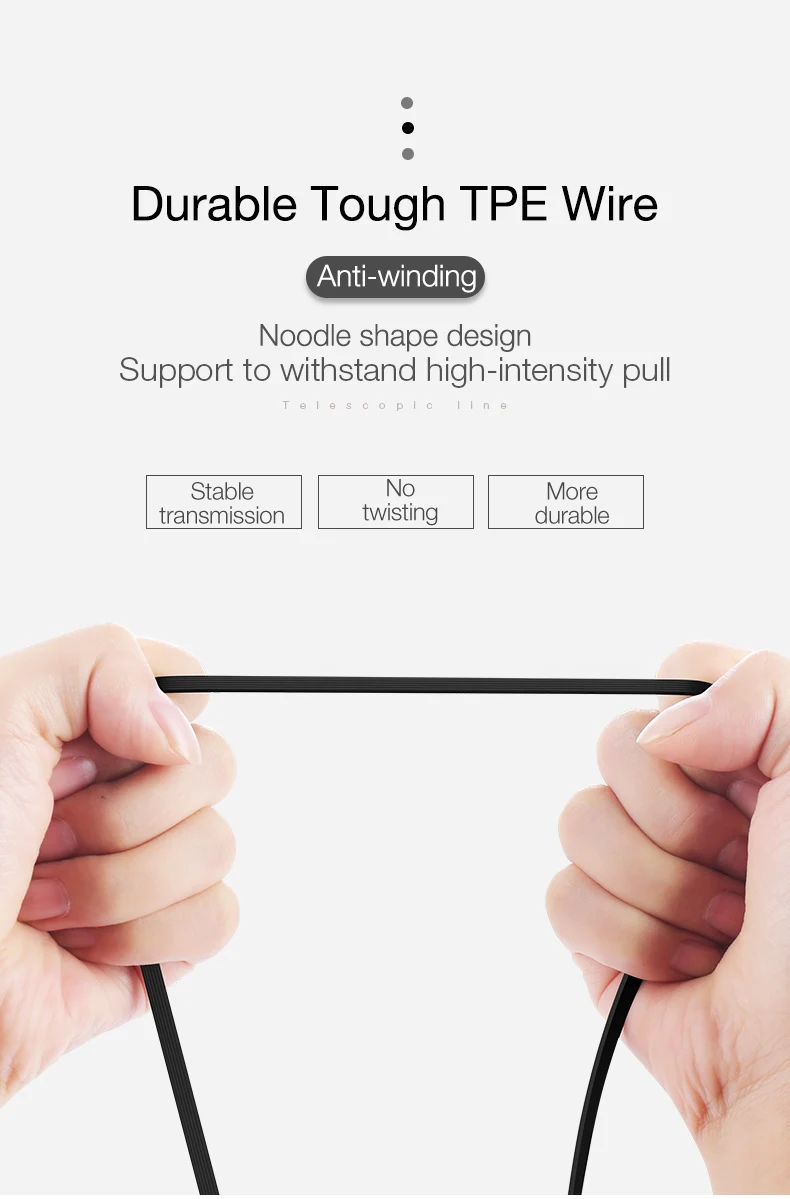 CAFELE Выдвижной USB кабель для lightning type-C кабель быстрой зарядки для iPhone 11 pro max Xiaomi 9 samsung S9 huawei P30