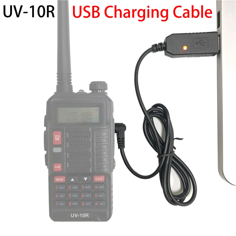 Baofeng UV 10R зарядка через USB кабель иди и болтай Walkie Talkie “иди продлить срок Батарея