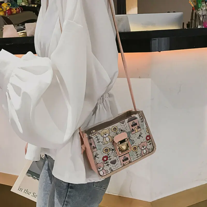 Модные сумки женская прозрачная сумка маленькая мини-сумка-мессенджер с