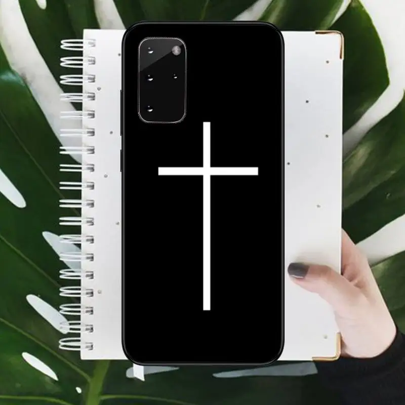 

Jesus Christ Cross Phone Case For Samsung galaxy S 9 10 20 A 10 21 30 31 40 50 51 71 s note 20 j 4 2018 plus Luxury brand shell