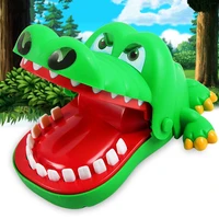 hot sell creative practical jokes mouth tooth alligator hand childrens toys family games classic biting hand crocodile game
