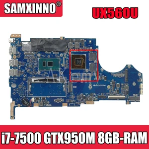 for asus ux560u ux560uqk ux560uq ux560ux q534u q534ux q534uq laptop mainboard motherboard i7 7500 cpu gtx950m 8gb ram free global shipping